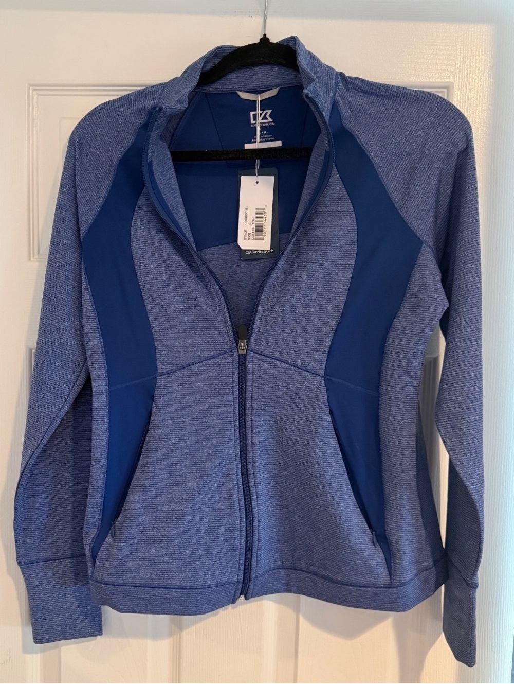 Cutter and Buck zip up jacket sz S blue